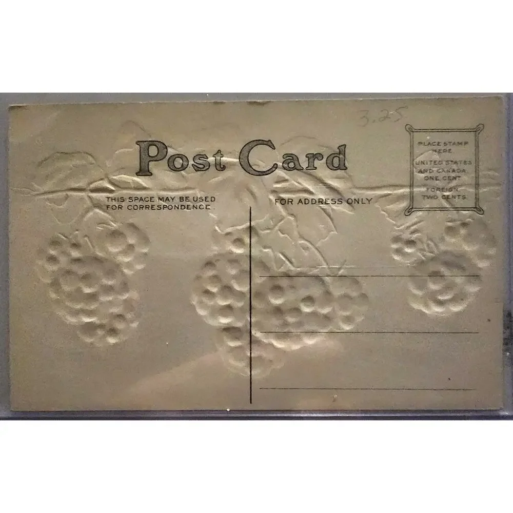Lot Of Four Vintage Antique Embossed Postcards Fruit
